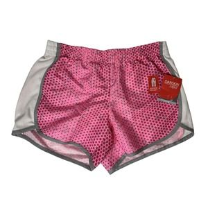 NEW Danskin Now Womens Active Wear Loose Fit Running Shorts Grey Pink Woven XS
